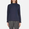 A.P.C. Women's Lois Side Button Long Sleeve Top - Navy - Image 1