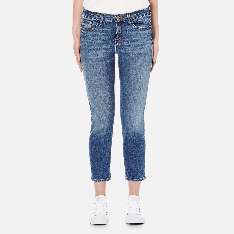 J Brand Women's Sadey Slim Straight Jeans - Old Rose Image 1