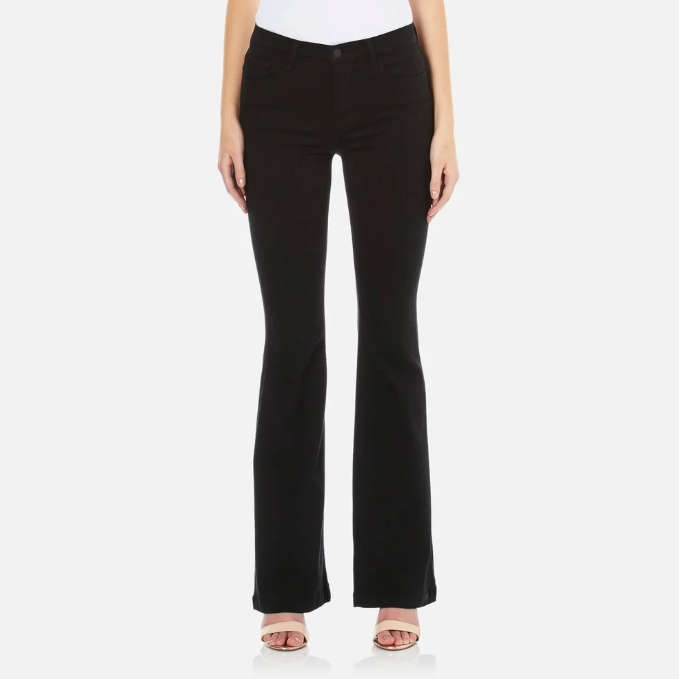 J Brand Women's Maria Flare Jeans - Seriously Black Image 1