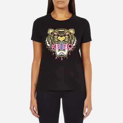 KENZO Women's Tiger Embroidered T-Shirt - Black