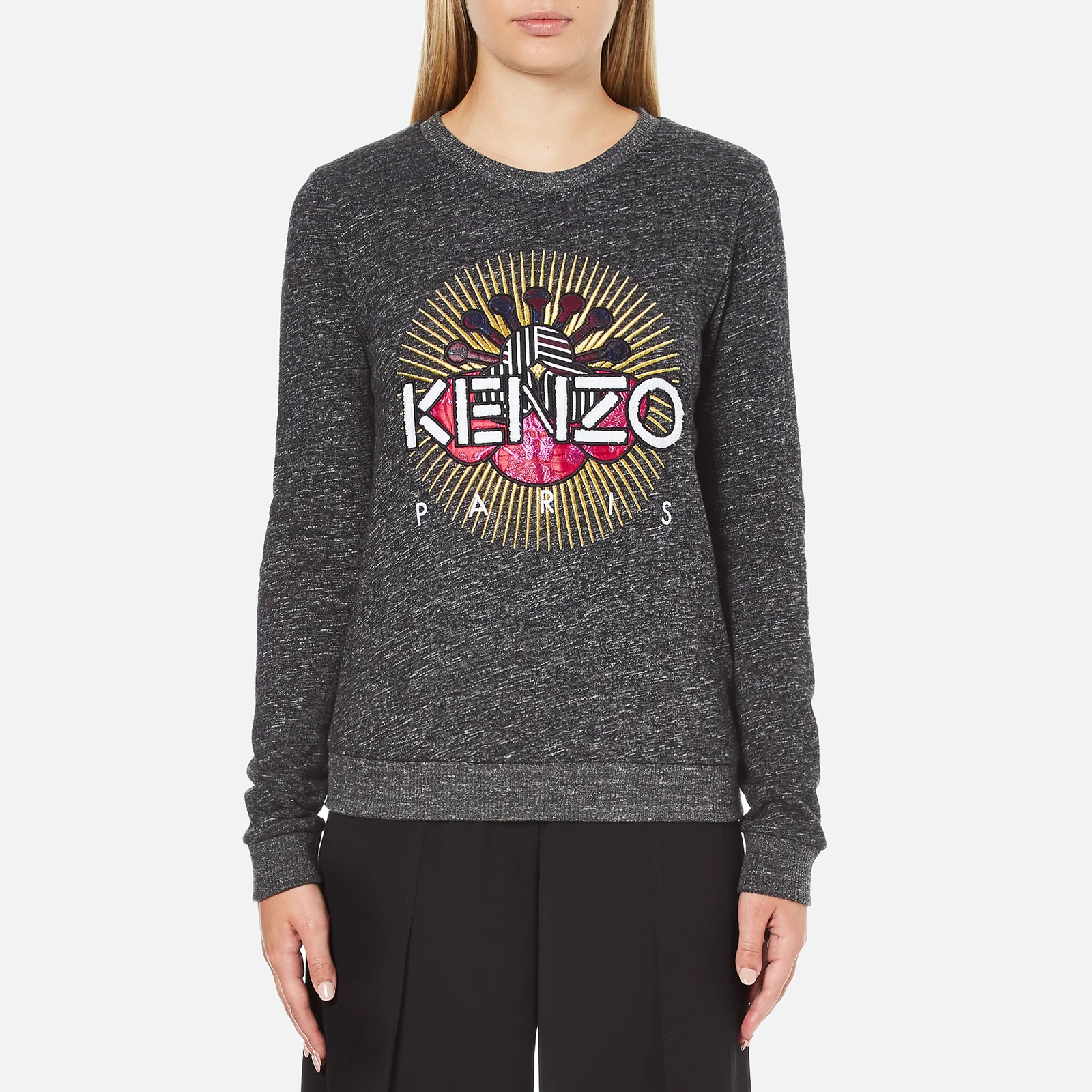 KENZO Women's Tenamie Flower Sweatshirt - Dark Grey Image 1