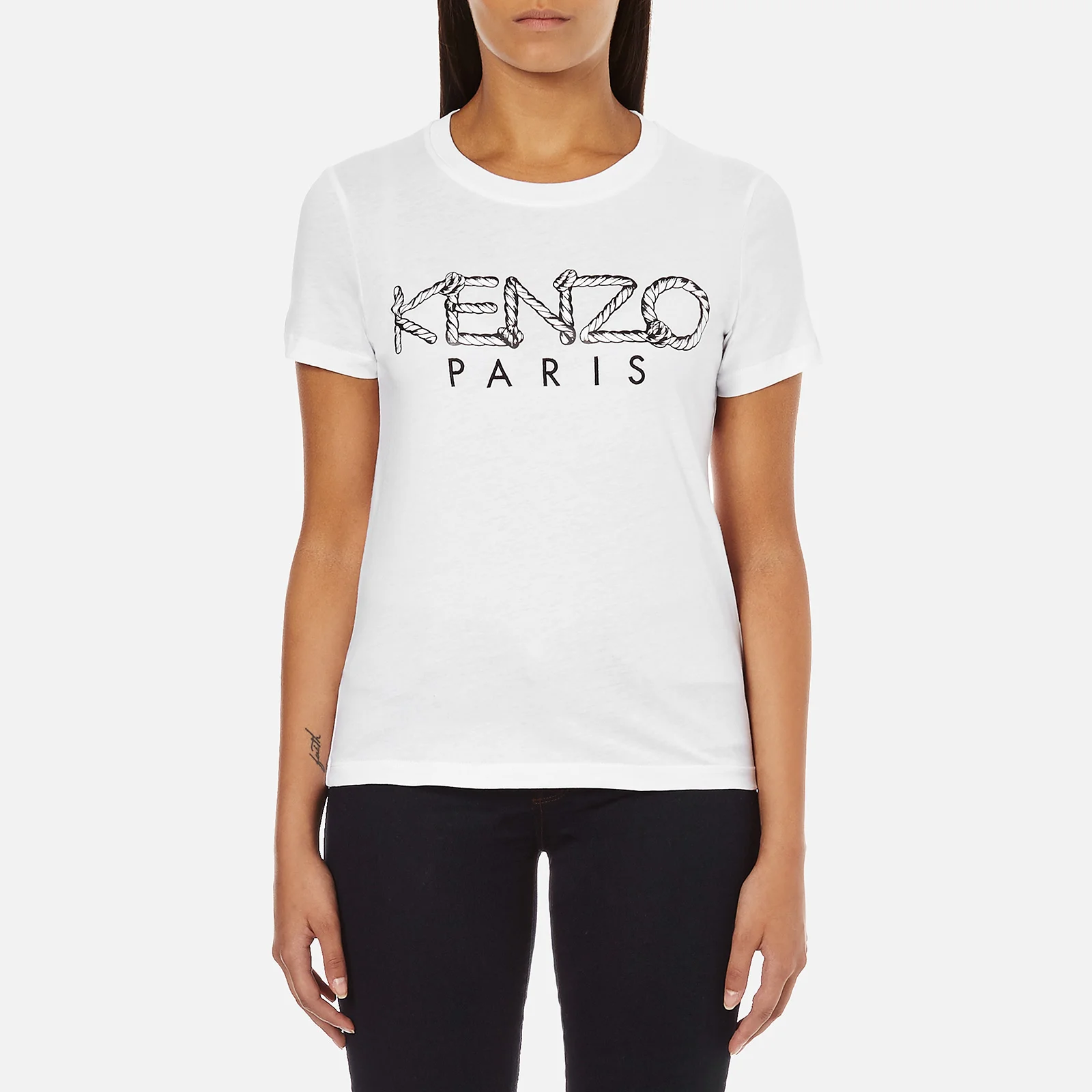 KENZO Women's Paris Rope Logo T-Shirt - White Image 1