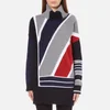 KENZO Women's Multi Colour Abstract Roll Neck Jumper - Midnight Blue - Image 1