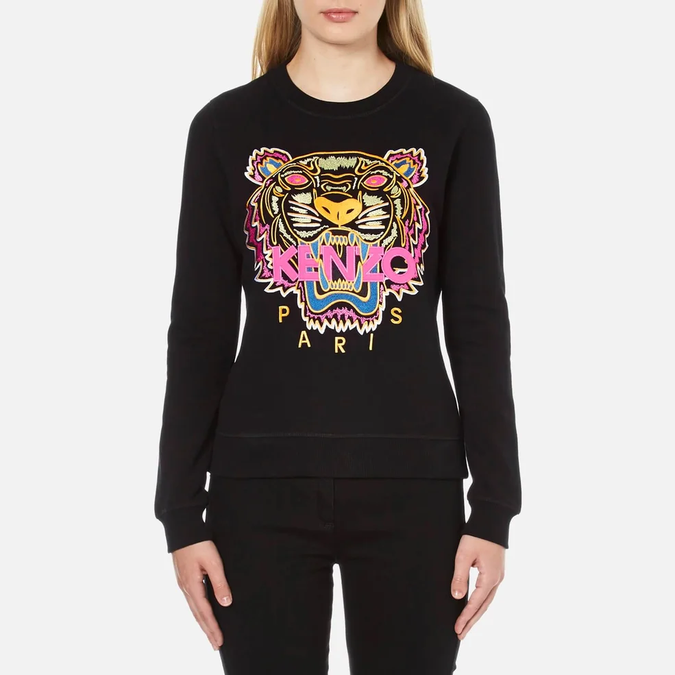 KENZO Women's Tiger Embroidered Sweatshirt - Black Image 1