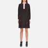 KENZO Women's Flare Dress with Piping and Buttons - Black - Image 1