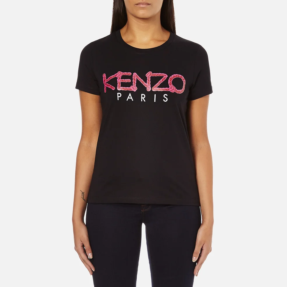 KENZO Women's Paris Rope Logo T-Shirt - Black Image 1
