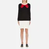 Boutique Moschino Women's Red Bow Jumper Dress - Black - Image 1