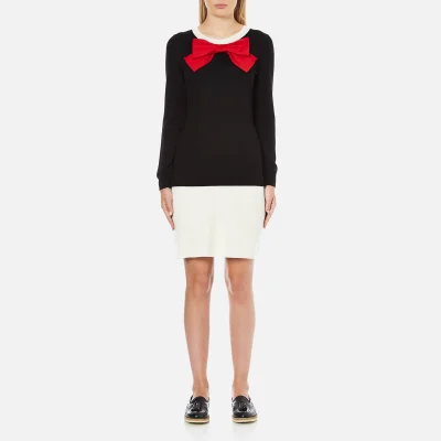 Boutique Moschino Women's Red Bow Jumper Dress - Black