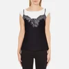 Boutique Moschino Women's Printed Lace Top - Off White/Black - Image 1