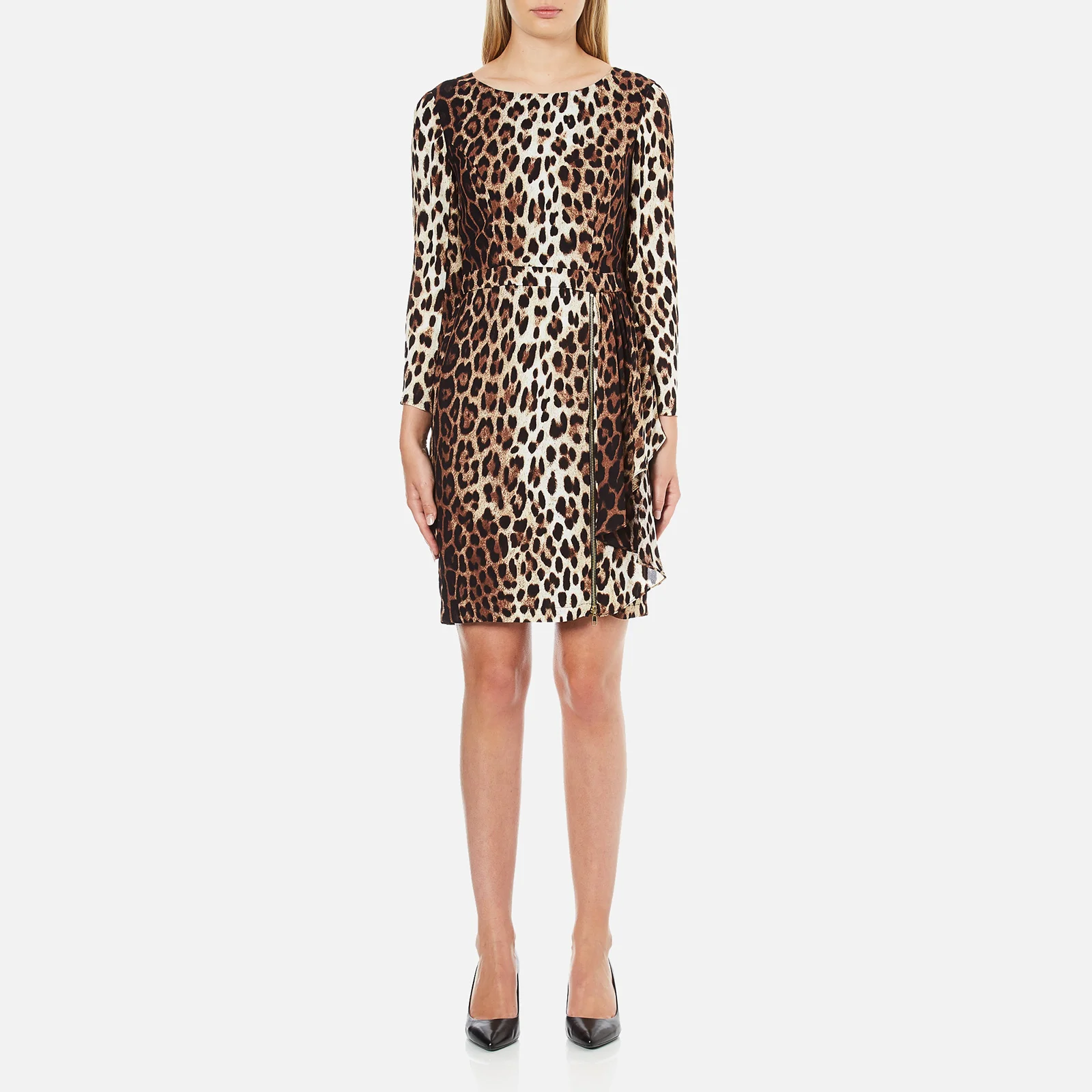 Boutique Moschino Women's Zip Pleat Dress - Leopard Image 1