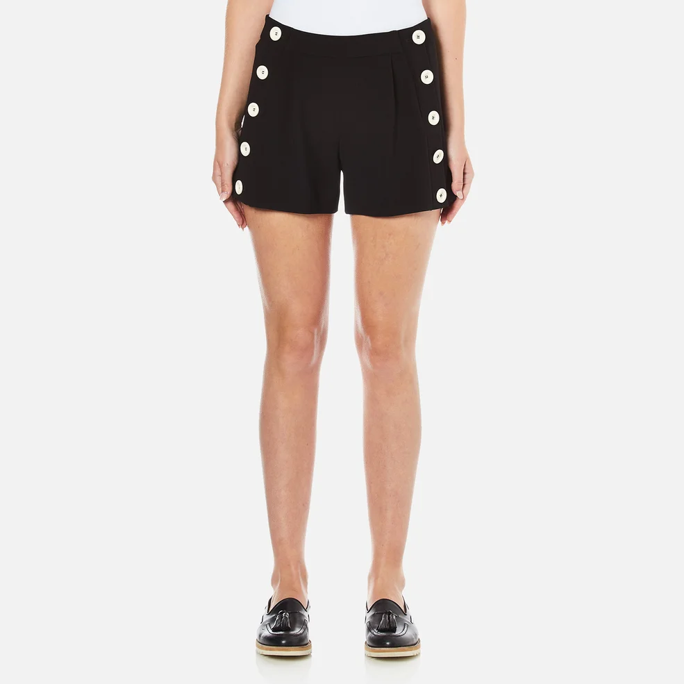 Boutique Moschino Women's Button Shorts - Black Image 1
