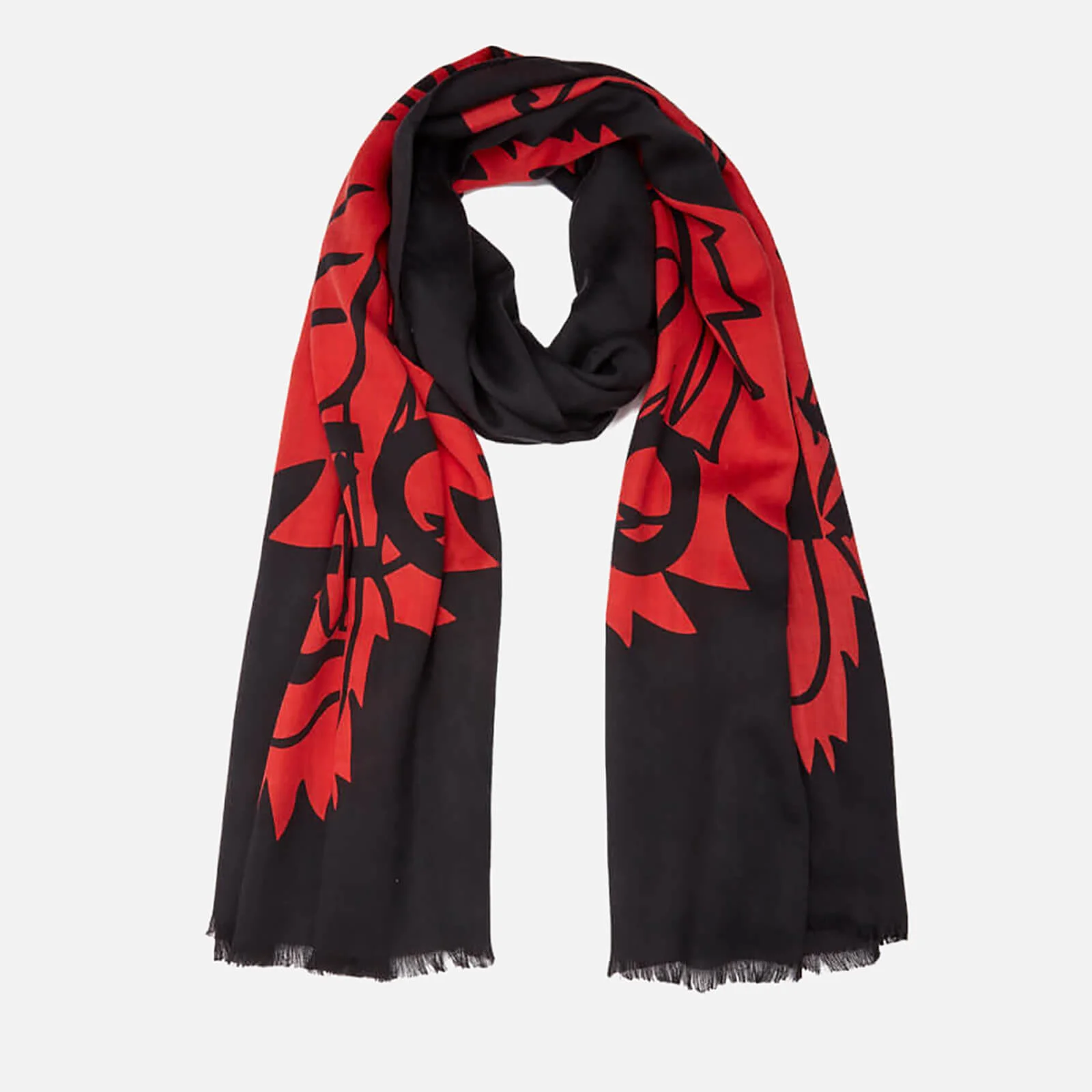 KENZO Women's Iconics Tiger Chest Scarf - Black/Red Image 1
