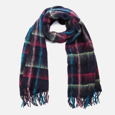 Paul Smith Accessories Women's Mohair Check Scarf - Navy