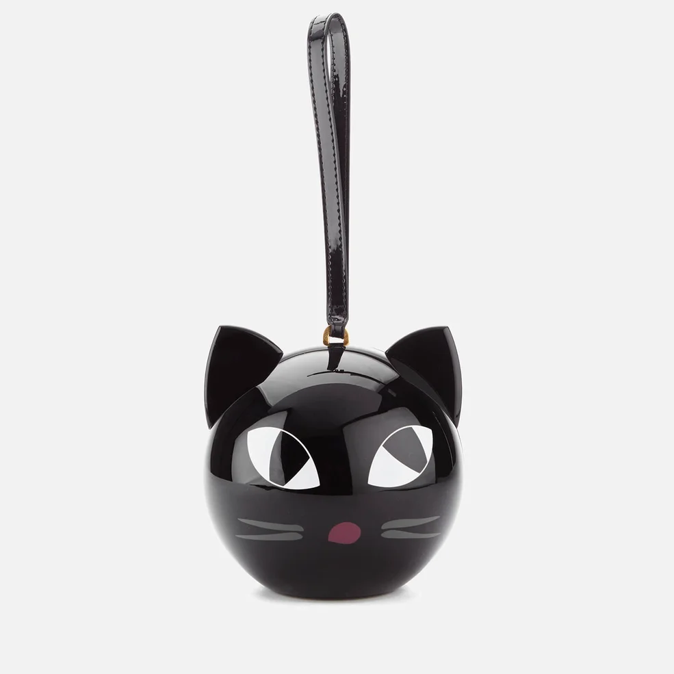 Lulu Guinness Women's Kooky Cat Perspex Orb Clutch - Black Image 1