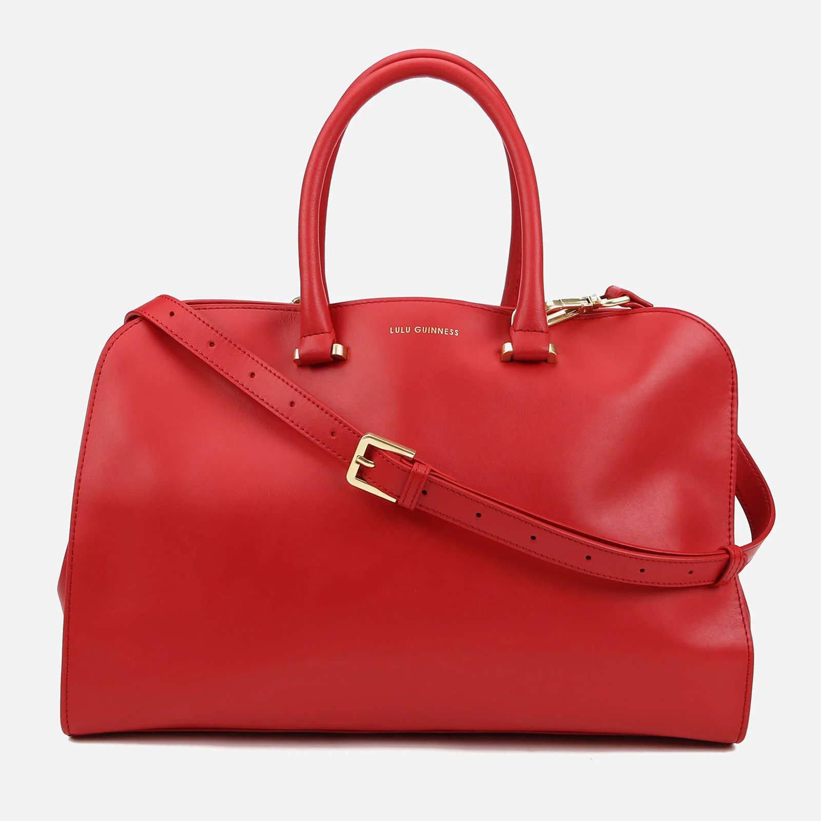 Lulu Guinness Women's Vivienne Medium Smooth Leather Tote Bag - Red Image 1