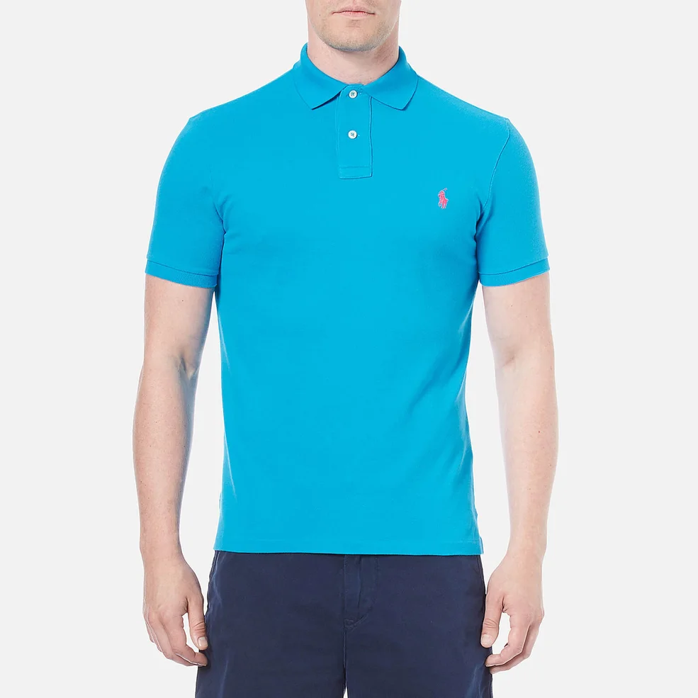 Polo Ralph Lauren Men's Custom Fit Polo Shirt - Maui Blue Image 1