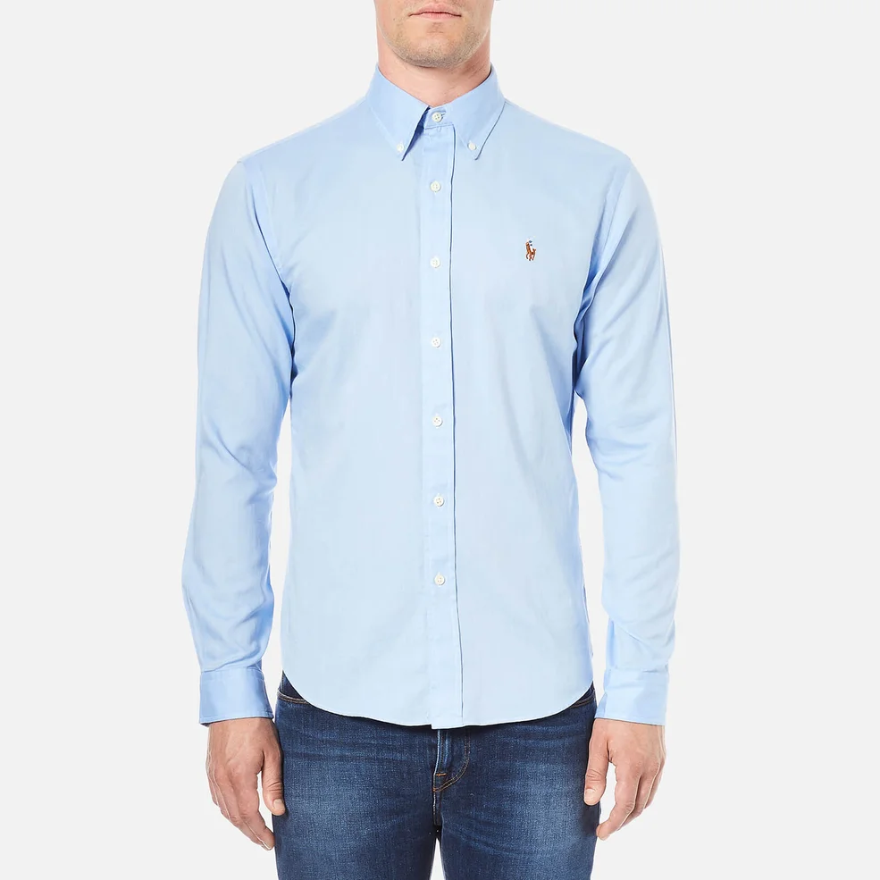 Polo Ralph Lauren Men's Long Sleeve Oxford Shirt - Light Blue Image 1