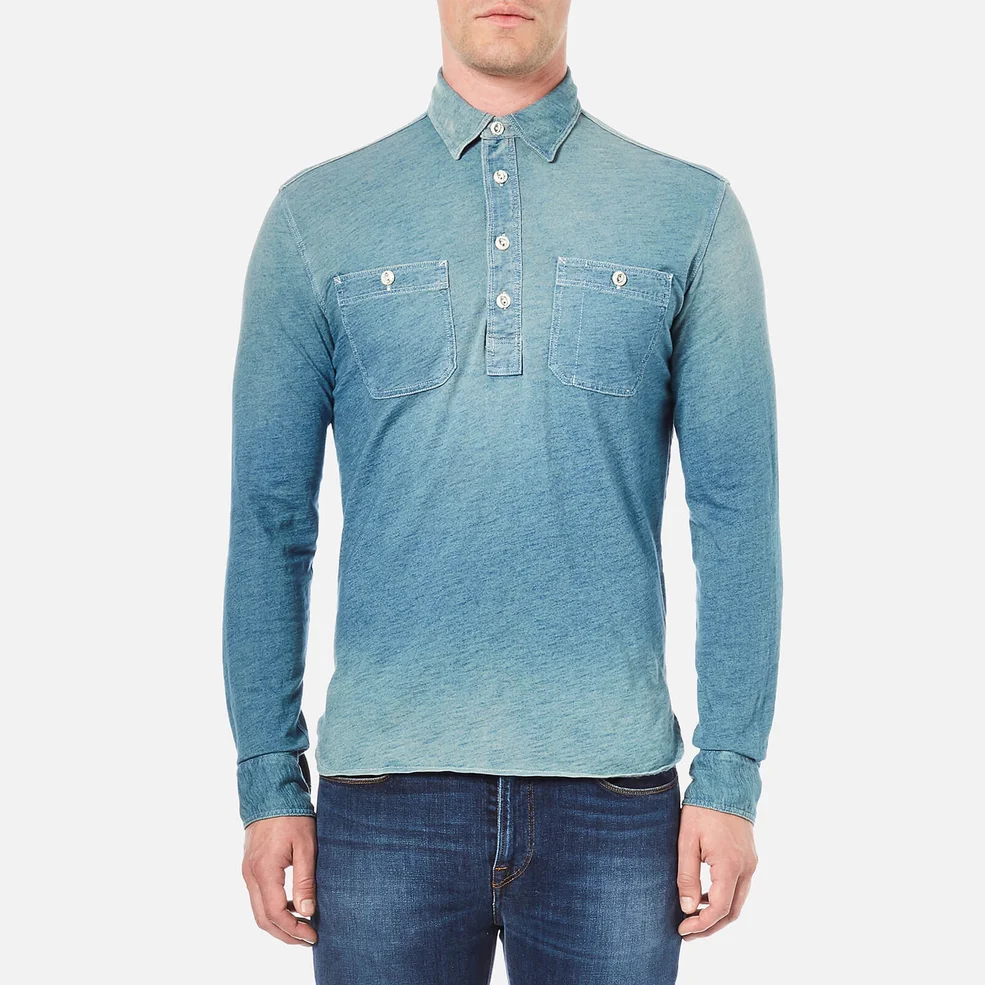 Polo Ralph Lauren Men's Long Sleeve Work Shirt - Blue Image 1