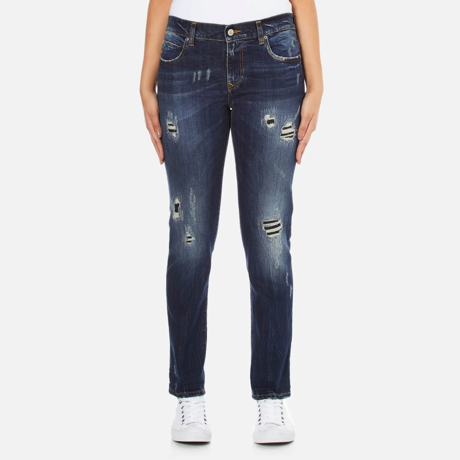 Vivienne Westwood Anglomania Women's New Billy Organic Jeans - Distressed Blue Image 1