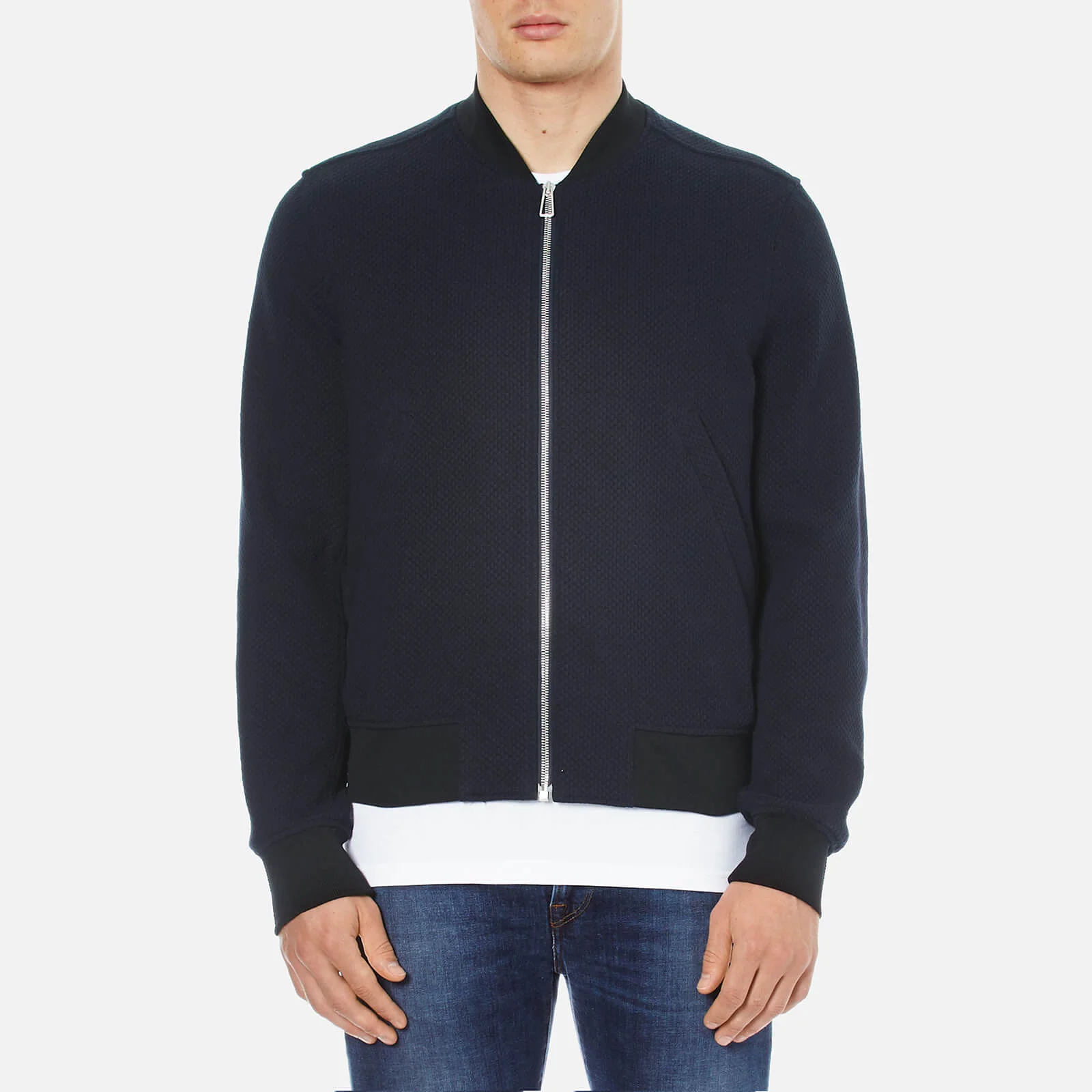 PS by Paul Smith Men's Textured Bomber Jacket - Navy Image 1