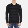 PS by Paul Smith Men's Stripe Crew Neck Knitted Jumper - Navy - Image 1