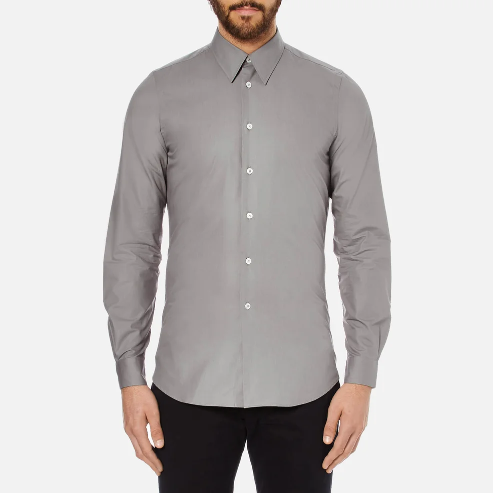 PS by Paul Smith Men's Cuff Detail Long Sleeve Shirt - Grey Image 1
