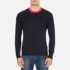 PS by Paul Smith Men's Collar Detail Crew Neck Knitted Jumper - Navy - Image 1
