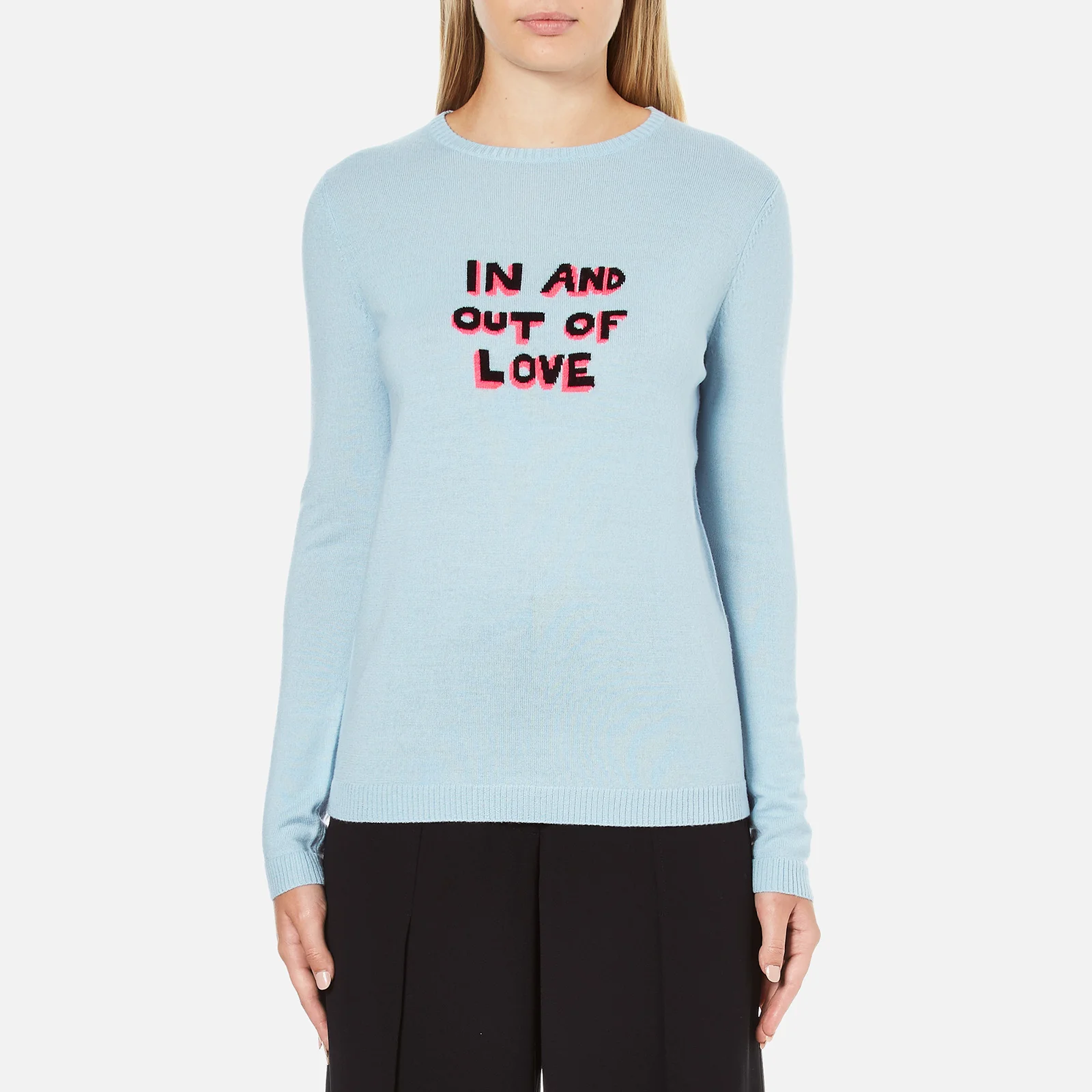 Bella Freud Women's In and Out of Love Merino Jumper - Pale Blue Image 1