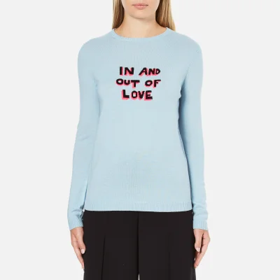 Bella Freud Women's In and Out of Love Merino Jumper - Pale Blue