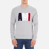 AMI Men's AMI Logo Crew Neck Sweatshirt - Heather Grey - Image 1