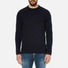 Barbour Heritage Men's Netherby Crew Neck Knitted Jumper - Navy - Image 1