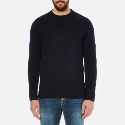 Barbour Heritage Men's Netherby Crew Neck Knitted Jumper - Navy