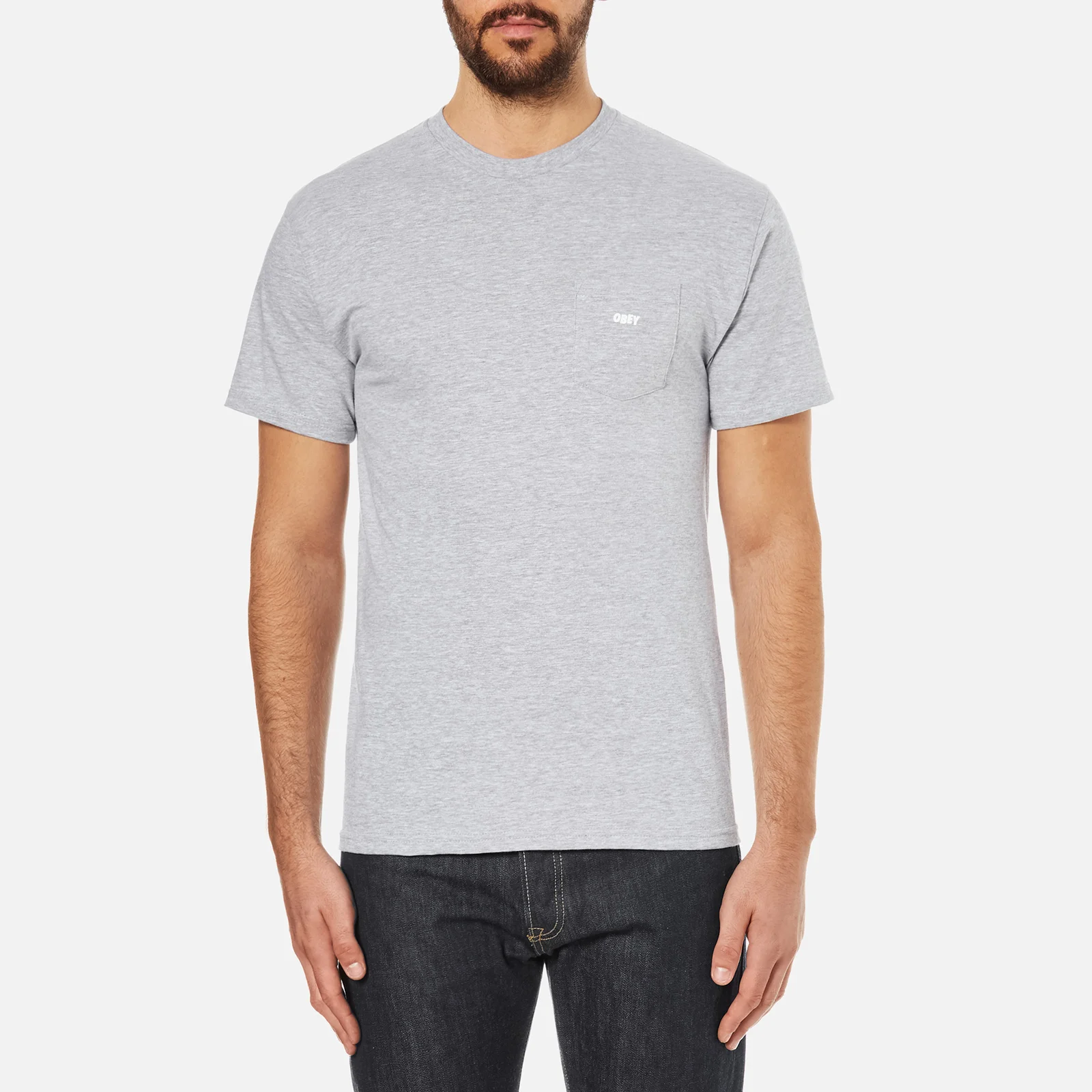 OBEY Clothing Men's OBEY Clothing Jumbled Premium Pocket T-Shirt - Grey Image 1