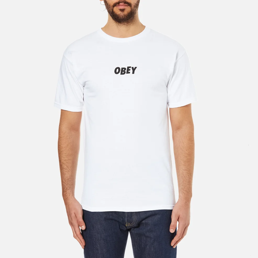 OBEY Clothing Men's OBEY Clothing Jumbled T-Shirt - White Image 1