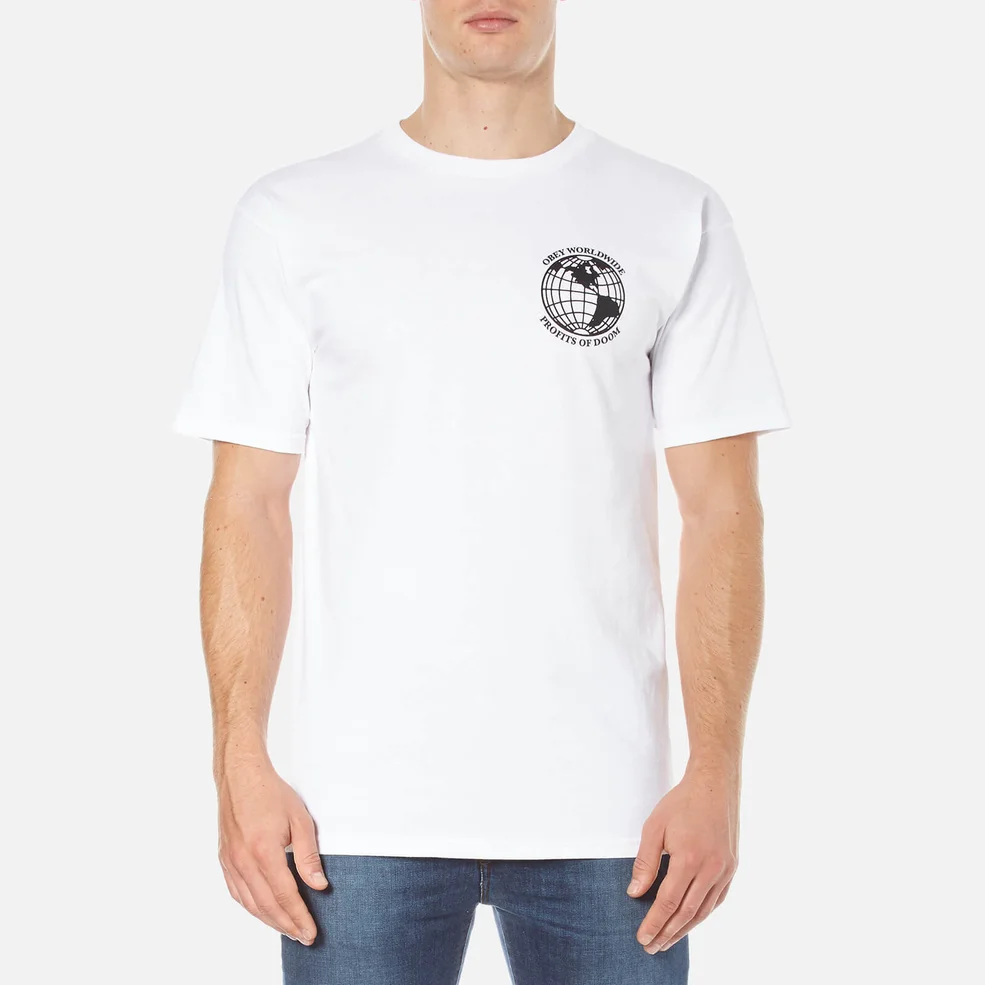 OBEY Clothing Men's Profits Of Doom T-Shirt - White Image 1