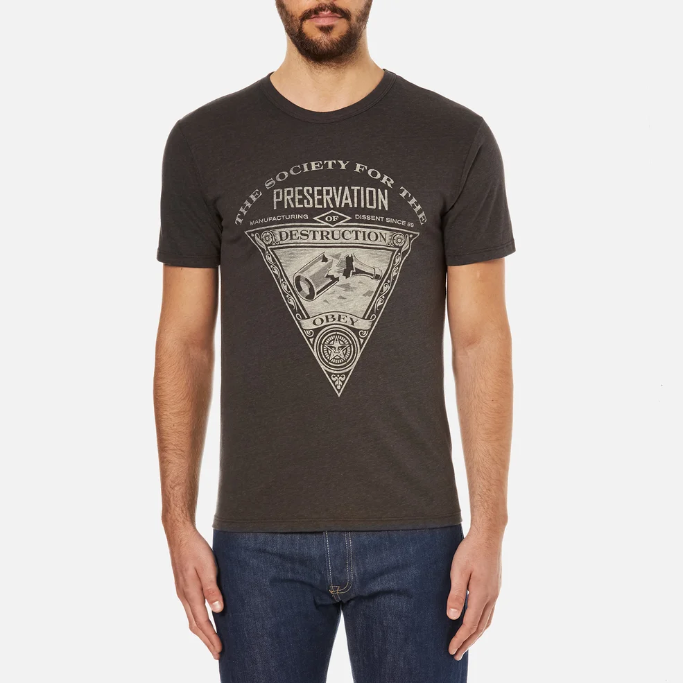 OBEY Clothing Men's Society Of Destruction T-Shirt - Graphite Image 1