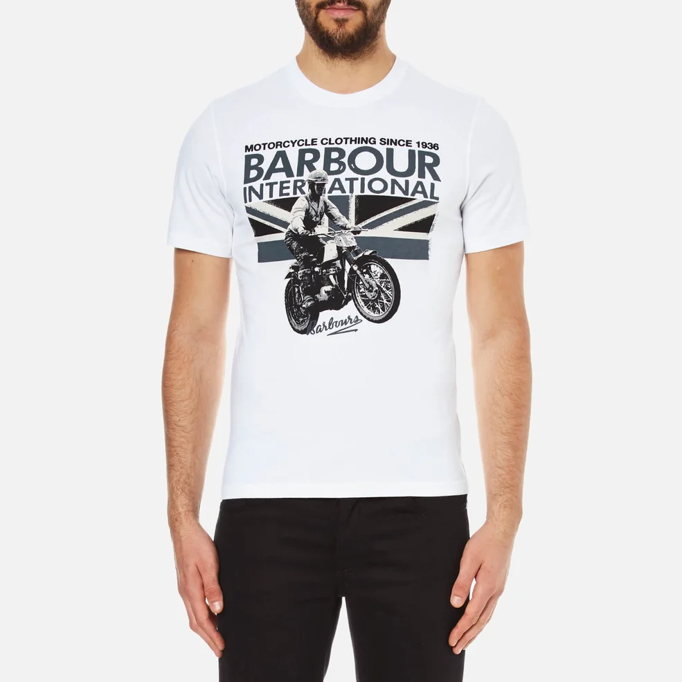 Barbour International Men's Rider T-Shirt - White Image 1