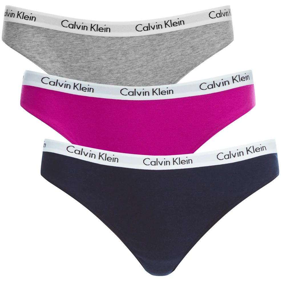 Calvin Klein Women's 3 Pack Bikini - Striking/Heather/Ocean Floor Image 1