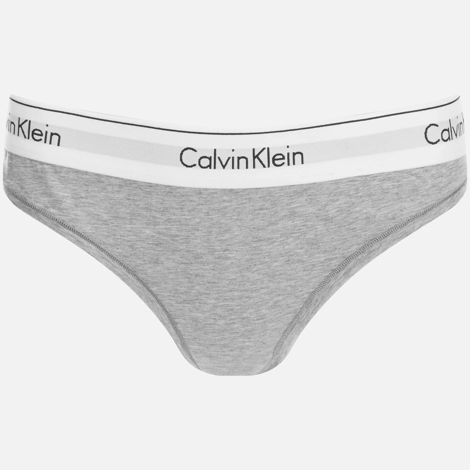 Calvin Klein Women's Modern Cotton Thong - Grey Heather Image 1
