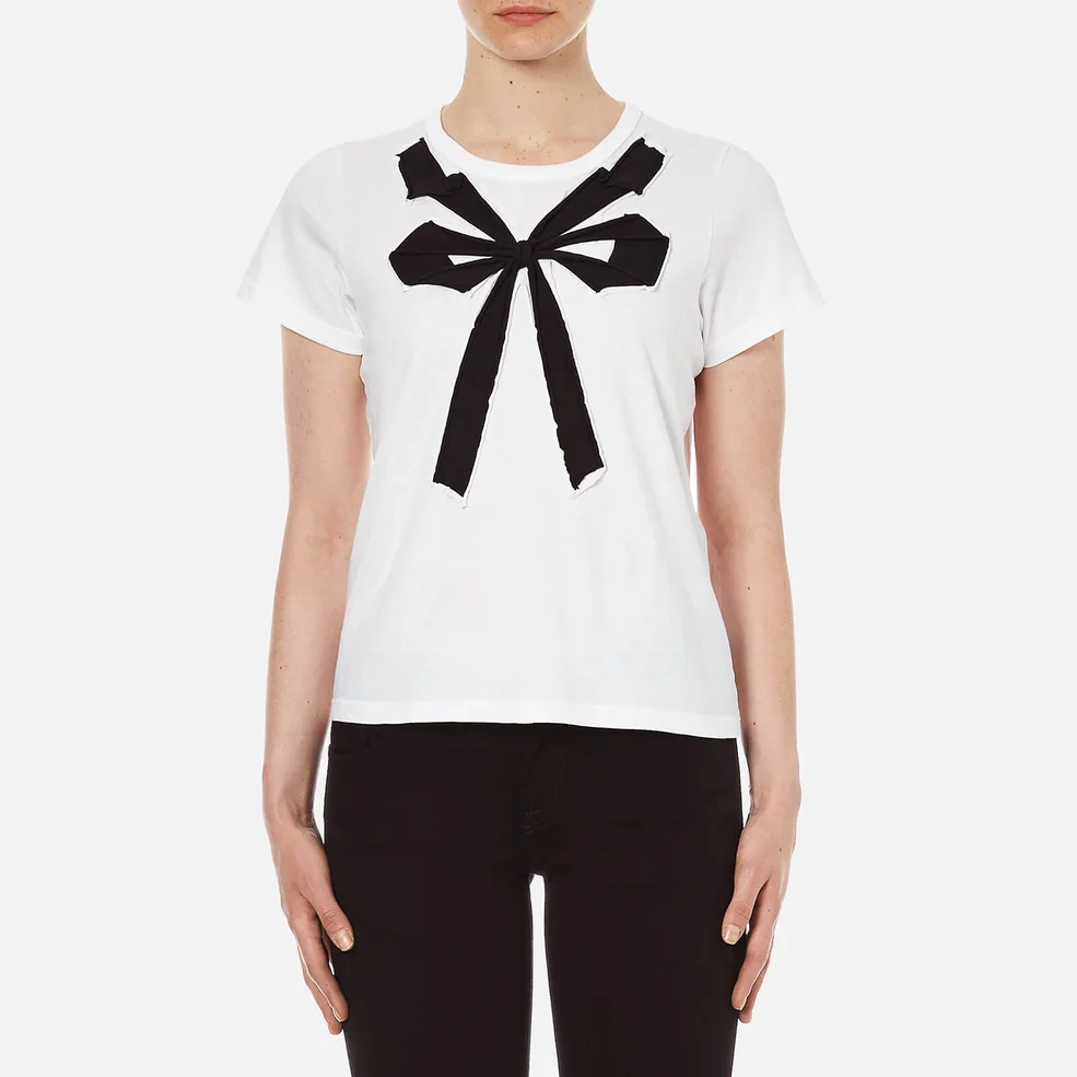 Marc Jacobs Women's Small Folded Bow Tee - White Image 1