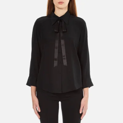 Marc Jacobs Women's Button Down Shirt with Tie - Black