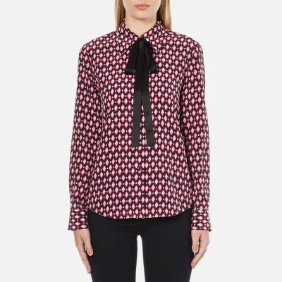 Marc Jacobs Women's Button Down Shirt with Tie - Multi