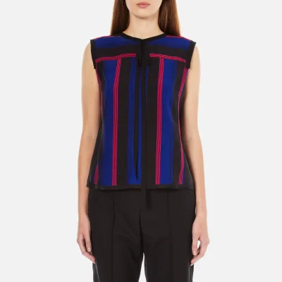 Marc Jacobs Women's Sleeveless Top with Tie - Blue Multi