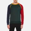 Carven Men's Colour Blocked Sweatshirt - Sapin/Encre/Grenat - Image 1