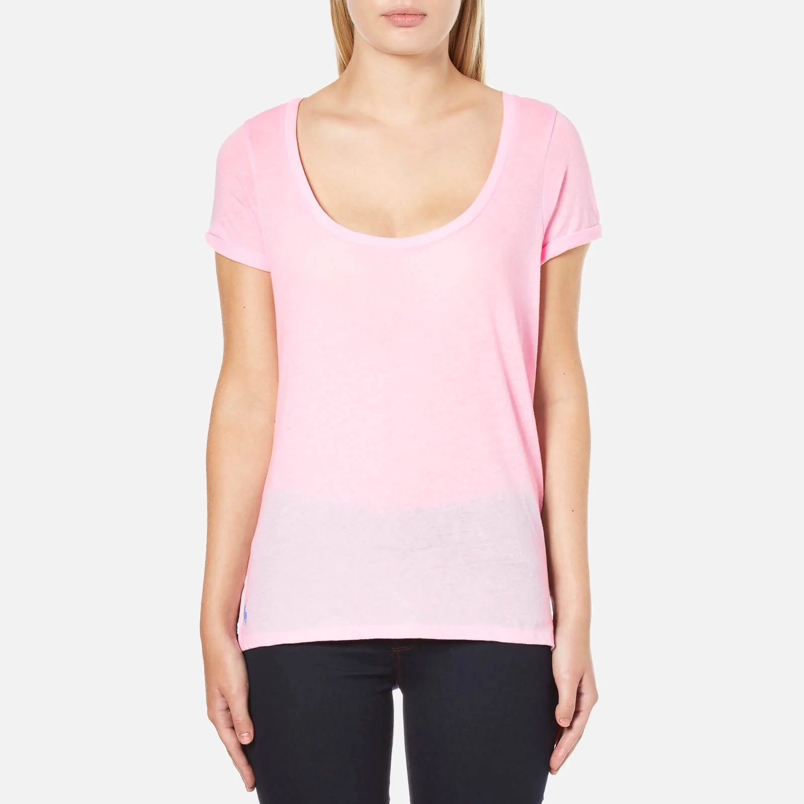 Polo Ralph Lauren Women's Scoop Neck T-Shirt - Pink Tailor Rose Image 1