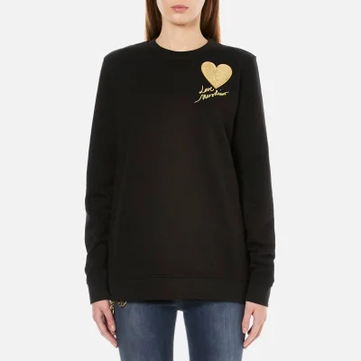 Love Moschino Women's Sequin Heart Sweatshirt - Black