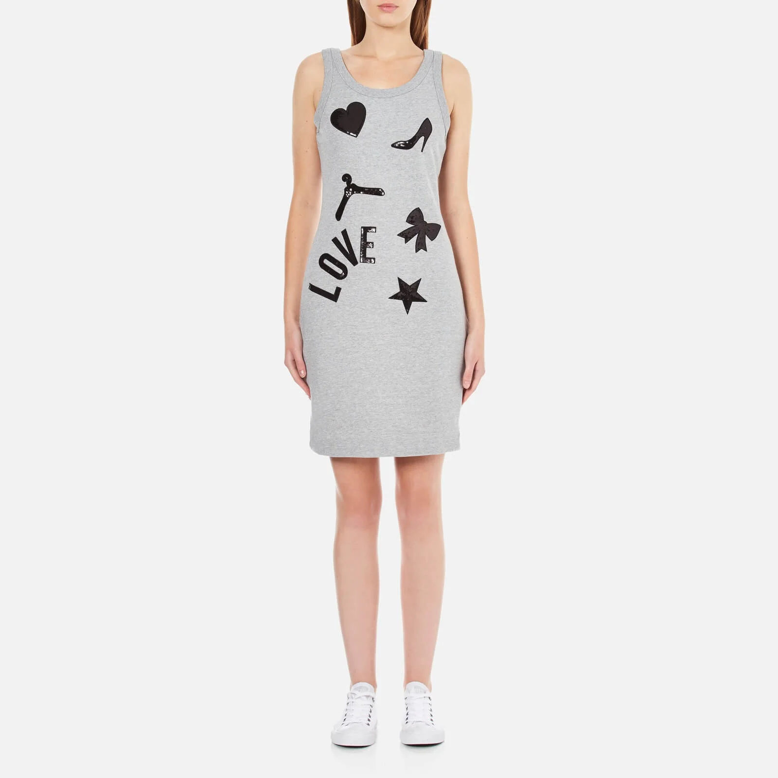 Love Moschino Women's Love Vest Dress - Grey Image 1