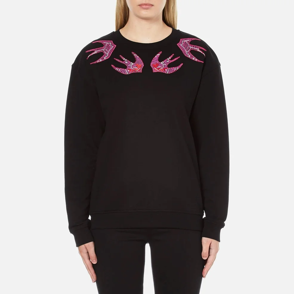McQ Alexander McQueen Women's Patch Classic Sweatshirt - Darkest Black Image 1