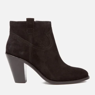 Ash Women's Ivana Suede Heeled Ankle Boots - Black