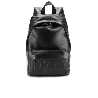 McQ Alexander McQueen Men's Classic Leather Backpack - Black